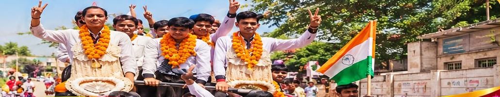 Gold medal winners welcomed with garlands
