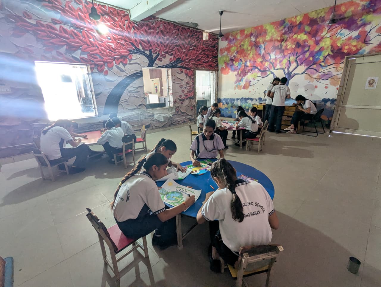 Poster-making competition in the activity hall