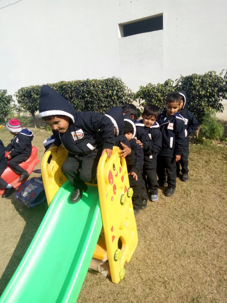 Little ones at the play area