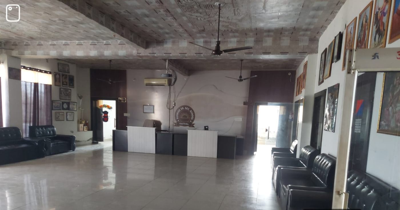 School reception and lobby area