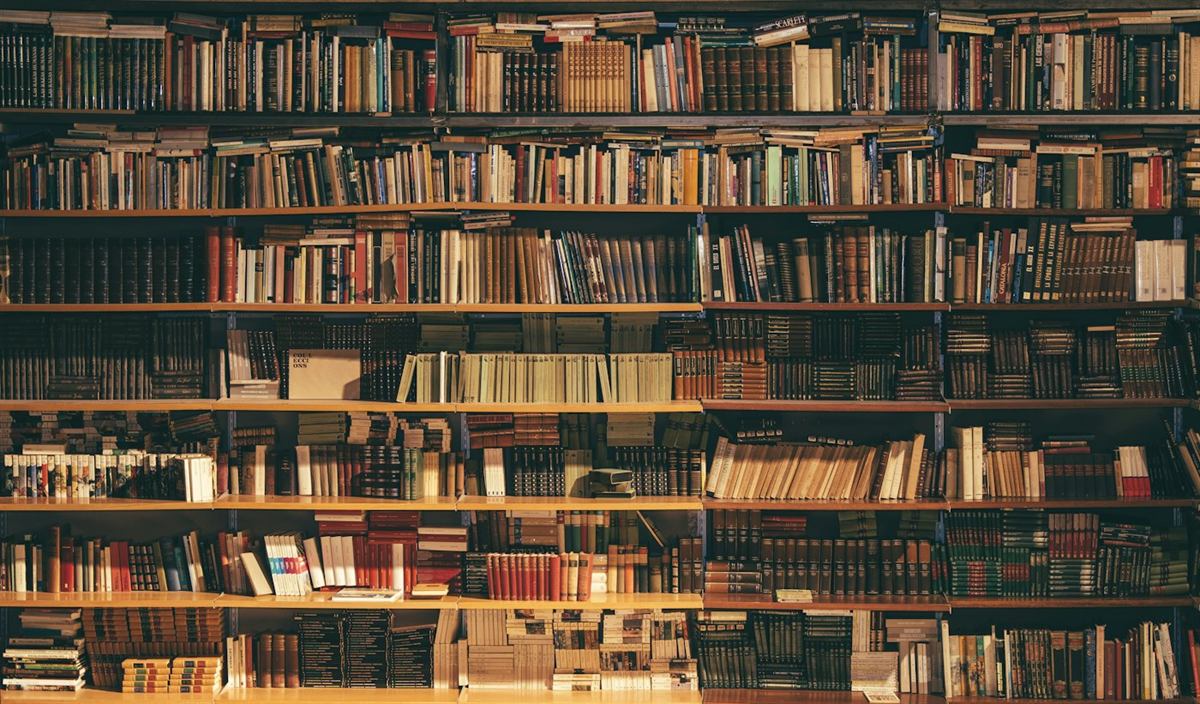 Library bookshelves
