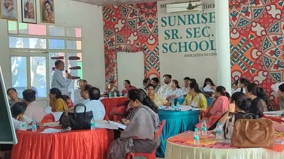 Teachers at an in-service training programme