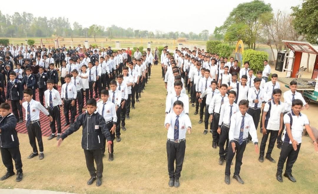 International Yoga Day on the school ground